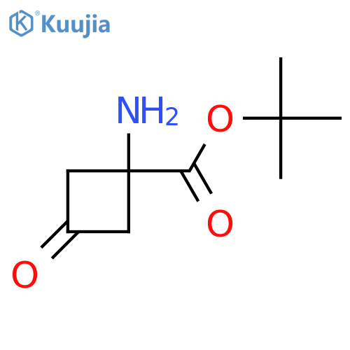 Tert-butyl 1-amino-3-oxocyclobutane-1-carboxylate structure