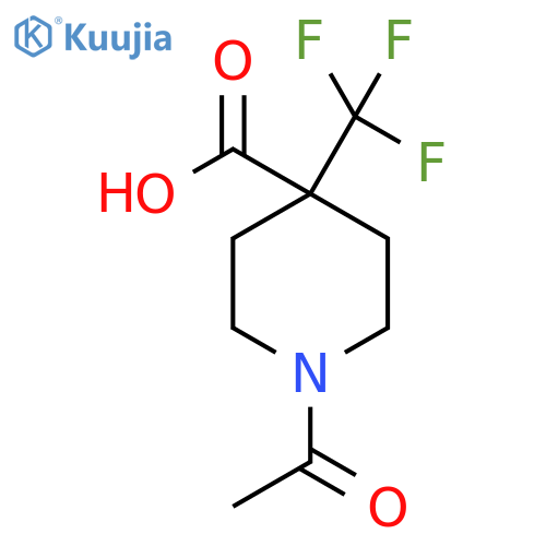 1-Acetyl-4-(trifluoromethyl)piperidine-4-carboxylic acid structure