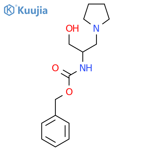 benzyl N-[1-hydroxy-3-(pyrrolidin-1-yl)propan-2-yl]carbamate structure