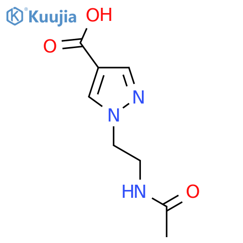 1-(2-acetamidoethyl)-1H-pyrazole-4-carboxylic acid structure
