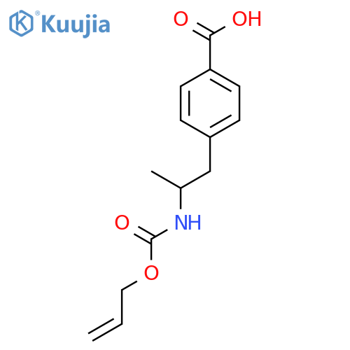 4-(2-{(prop-2-en-1-yloxy)carbonylamino}propyl)benzoic acid structure