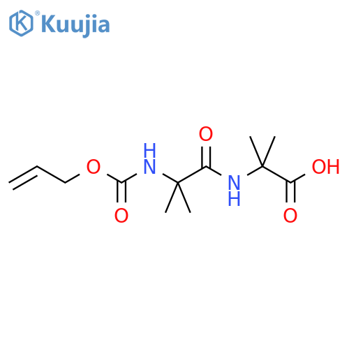 2-Methyl-2-(2-methyl-2-{[(prop-2-en-1-yloxy)carbonyl]amino}propanamido)propanoic acid structure