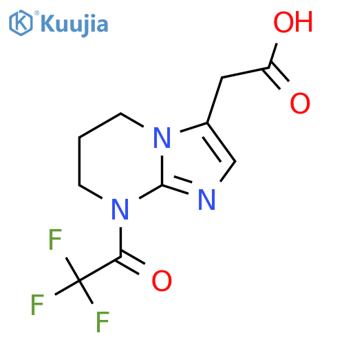 2-[8-(2,2,2-trifluoroacetyl)-5H,6H,7H,8H-imidazo[1,2-a]pyrimidin-3-yl]acetic acid structure