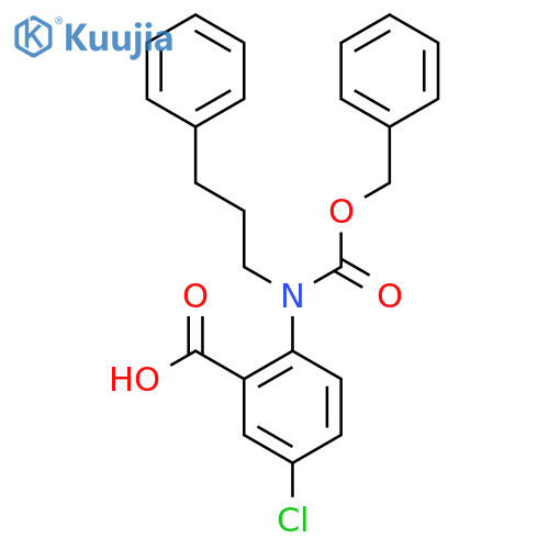 2-{(benzyloxy)carbonyl(3-phenylpropyl)amino}-5-chlorobenzoic acid structure