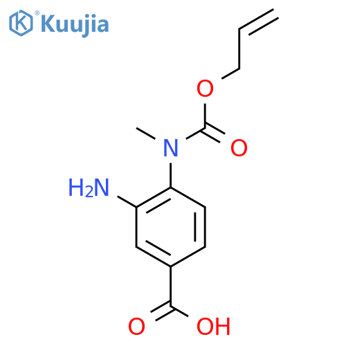 3-amino-4-{methyl(prop-2-en-1-yloxy)carbonylamino}benzoic acid structure