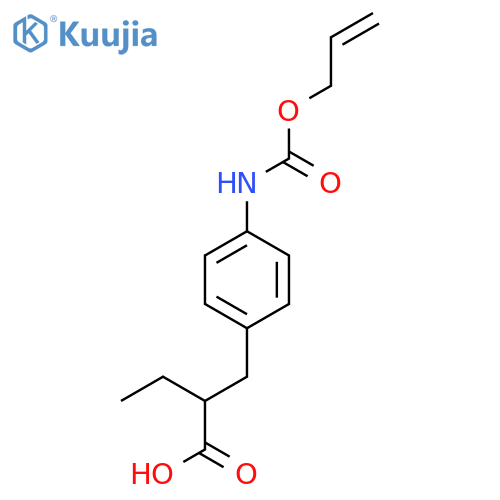 2-[(4-{[(Prop-2-en-1-yloxy)carbonyl]amino}phenyl)methyl]butanoic acid structure