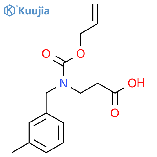 3-{[(3-Methylphenyl)methyl][(prop-2-en-1-yloxy)carbonyl]amino}propanoic acid structure