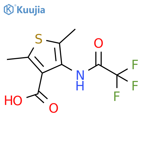 2,5-Dimethyl-4-(2,2,2-trifluoroacetamido)thiophene-3-carboxylic acid structure