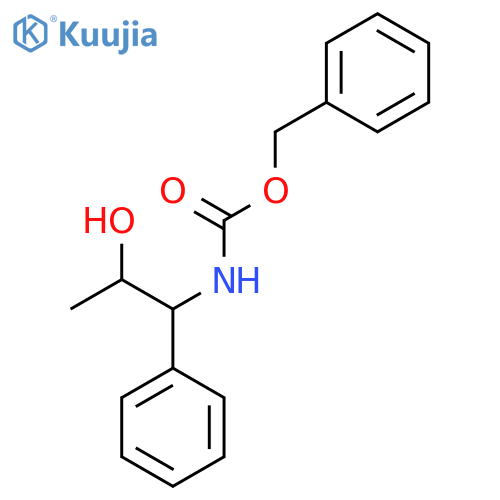 benzyl N-(2-hydroxy-1-phenylpropyl)carbamate structure