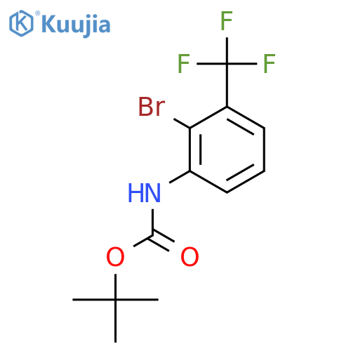 tert-butyl N-2-bromo-3-(trifluoromethyl)phenylcarbamate structure