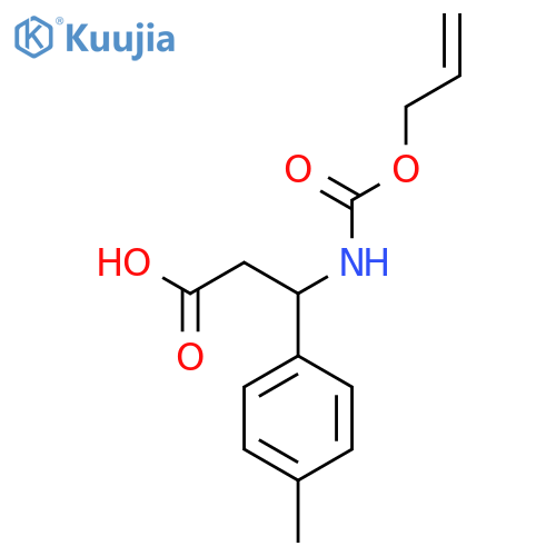 3-(4-methylphenyl)-3-{(prop-2-en-1-yloxy)carbonylamino}propanoic acid structure