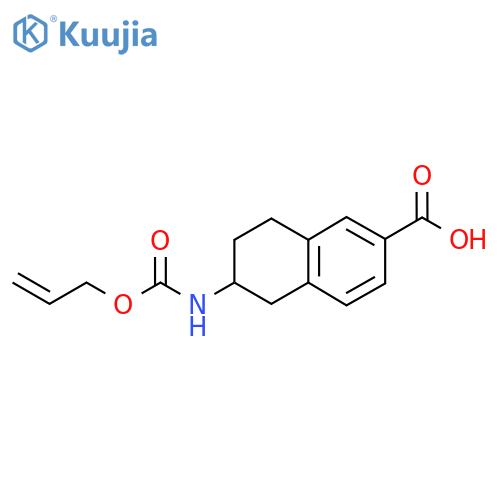6-{[(Prop-2-en-1-yloxy)carbonyl]amino}-5,6,7,8-tetrahydronaphthalene-2-carboxylic acid structure
