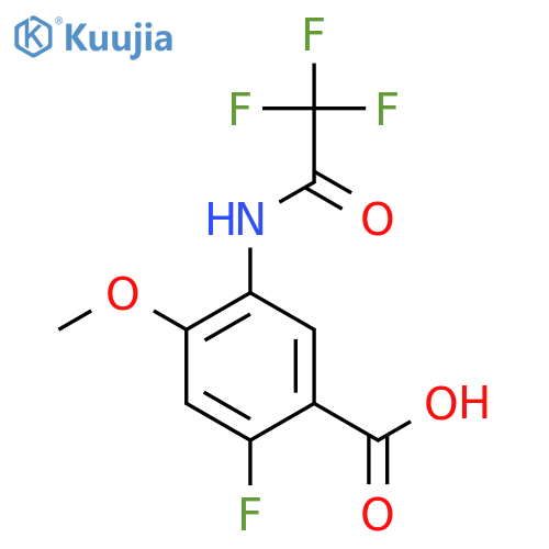 2-Fluoro-4-methoxy-5-(2,2,2-trifluoroacetamido)benzoic acid structure