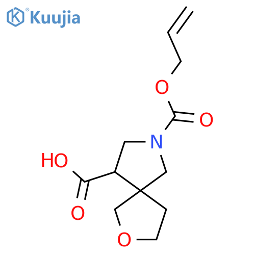 7-(prop-2-en-1-yloxy)carbonyl-2-oxa-7-azaspiro4.4nonane-9-carboxylic acid structure