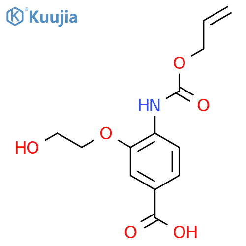3-(2-Hydroxyethoxy)-4-{[(prop-2-en-1-yloxy)carbonyl]amino}benzoic acid structure