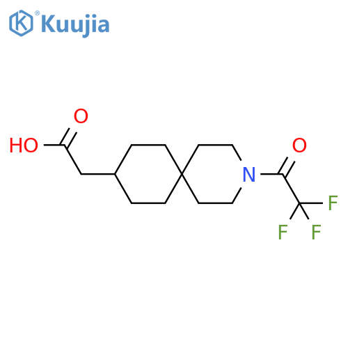 2-3-(2,2,2-trifluoroacetyl)-3-azaspiro5.5undecan-9-ylacetic acid structure