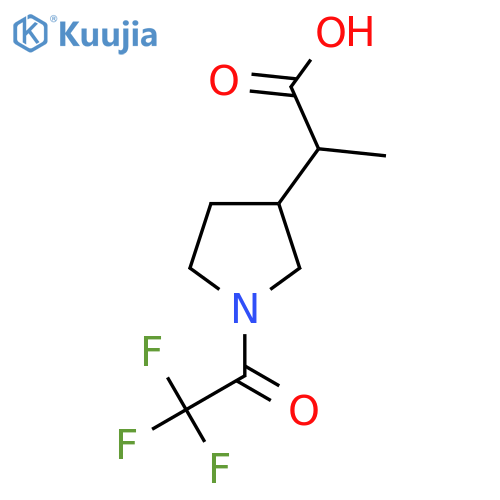 2-1-(2,2,2-trifluoroacetyl)pyrrolidin-3-ylpropanoic acid structure