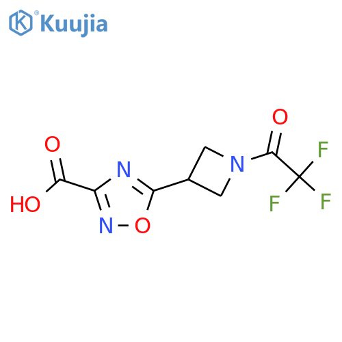 5-1-(2,2,2-trifluoroacetyl)azetidin-3-yl-1,2,4-oxadiazole-3-carboxylic acid structure