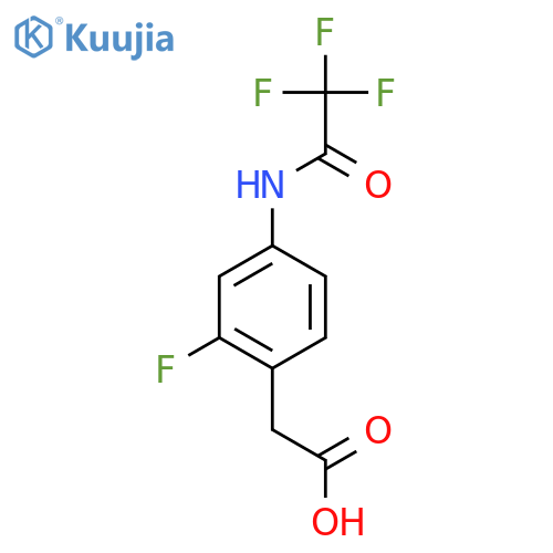 2-2-fluoro-4-(2,2,2-trifluoroacetamido)phenylacetic acid structure