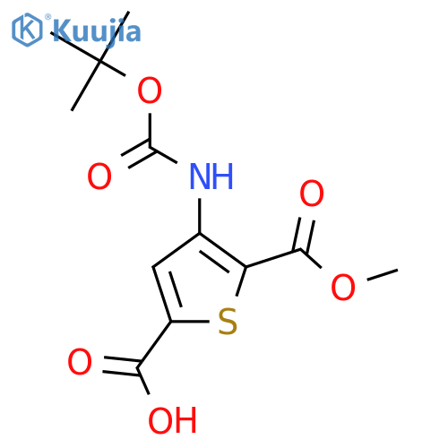 4-{(tert-butoxy)carbonylamino}-5-(methoxycarbonyl)thiophene-2-carboxylic acid structure