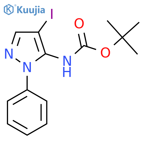 tert-butyl N-(4-iodo-1-phenyl-1H-pyrazol-5-yl)carbamate structure