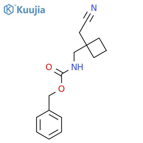 benzyl N-{1-(cyanomethyl)cyclobutylmethyl}carbamate structure