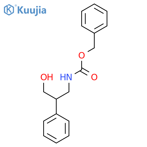 benzyl N-(3-hydroxy-2-phenylpropyl)carbamate structure