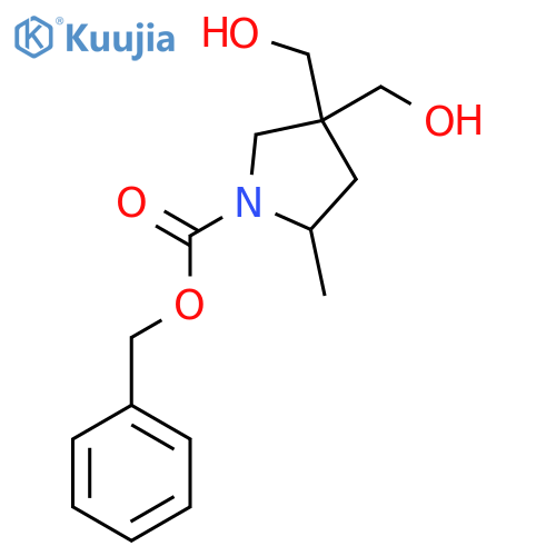 Benzyl 4,4-bis(hydroxymethyl)-2-methylpyrrolidine-1-carboxylate structure