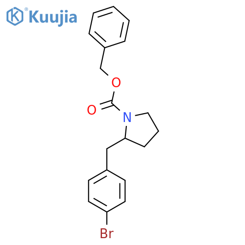 benzyl 2-(4-bromophenyl)methylpyrrolidine-1-carboxylate structure