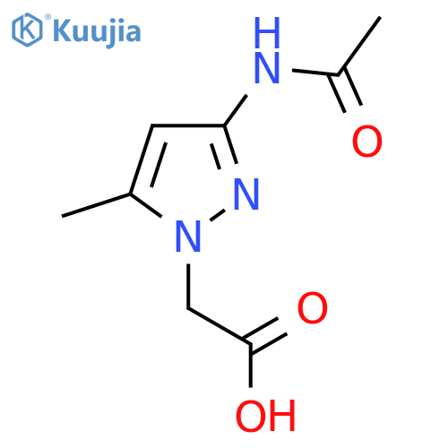 2-(3-acetamido-5-methyl-1H-pyrazol-1-yl)acetic acid structure