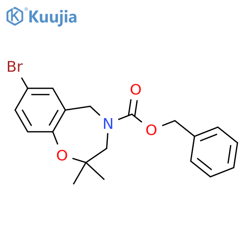 Benzyl 7-bromo-2,2-dimethyl-2,3,4,5-tetrahydro-1,4-benzoxazepine-4-carboxylate structure