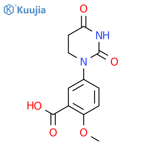 5-(2,4-Dioxo-1,3-diazinan-1-yl)-2-methoxybenzoic acid structure