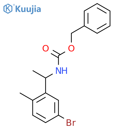 benzyl N-1-(5-bromo-2-methylphenyl)ethylcarbamate structure