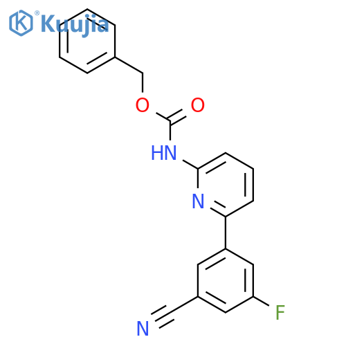 benzyl N-[6-(3-cyano-5-fluorophenyl)pyridin-2-yl]carbamate structure