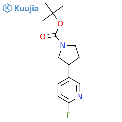 Tert-butyl 3-(6-fluoropyridin-3-yl)pyrrolidine-1-carboxylate structure
