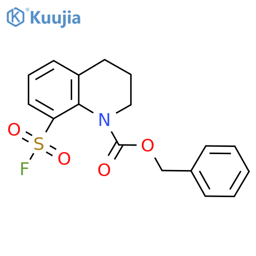 Benzyl 8-(fluorosulfonyl)-1,2,3,4-tetrahydroquinoline-1-carboxylate structure