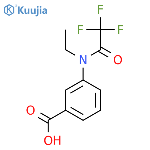 3-(N-ethyl-2,2,2-trifluoroacetamido)benzoic acid structure