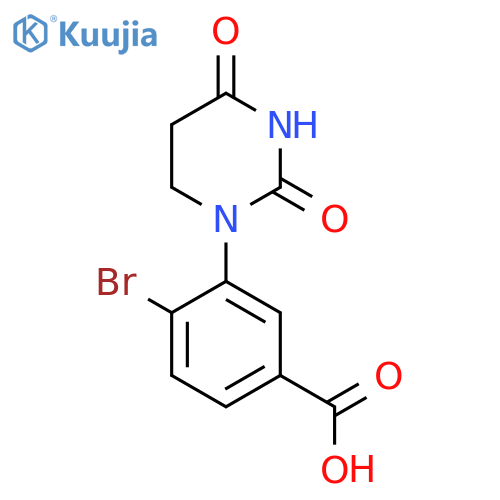 4-Bromo-3-(2,4-dioxo-1,3-diazinan-1-yl)benzoic acid structure