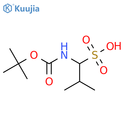 1-{(tert-butoxy)carbonylamino}-2-methylpropane-1-sulfonic acid structure