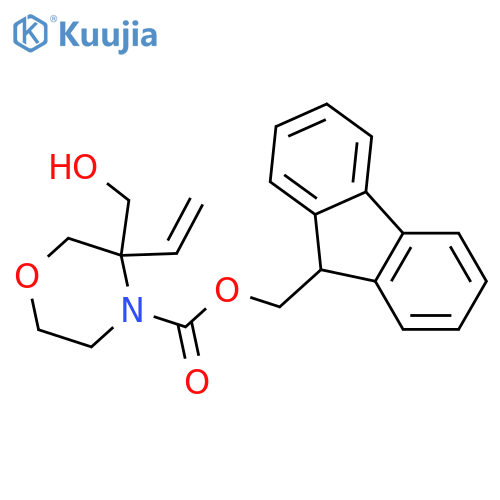 (9H-fluoren-9-yl)methyl 3-ethenyl-3-(hydroxymethyl)morpholine-4-carboxylate structure