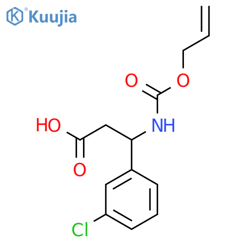 3-(3-chlorophenyl)-3-{(prop-2-en-1-yloxy)carbonylamino}propanoic acid structure