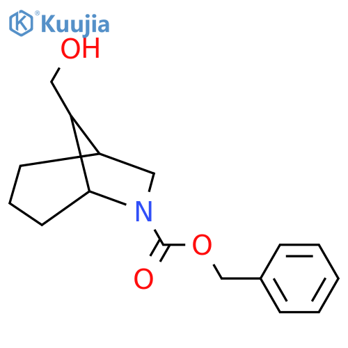 Benzyl 8-(hydroxymethyl)-6-azabicyclo[3.2.1]octane-6-carboxylate structure
