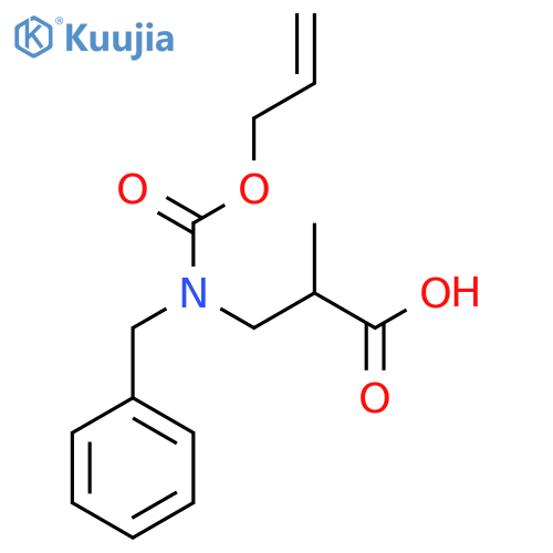 3-{Benzyl[(prop-2-en-1-yloxy)carbonyl]amino}-2-methylpropanoic acid structure