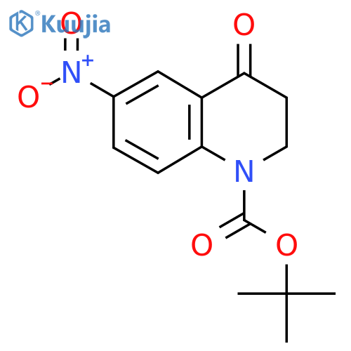Tert-butyl 6-nitro-4-oxo-1,2,3,4-tetrahydroquinoline-1-carboxylate structure