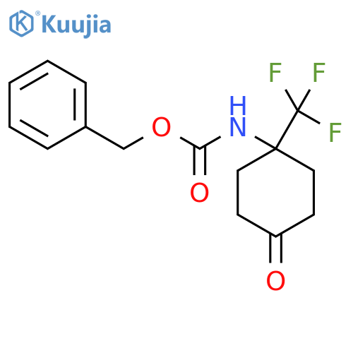 benzyl N-4-oxo-1-(trifluoromethyl)cyclohexylcarbamate structure