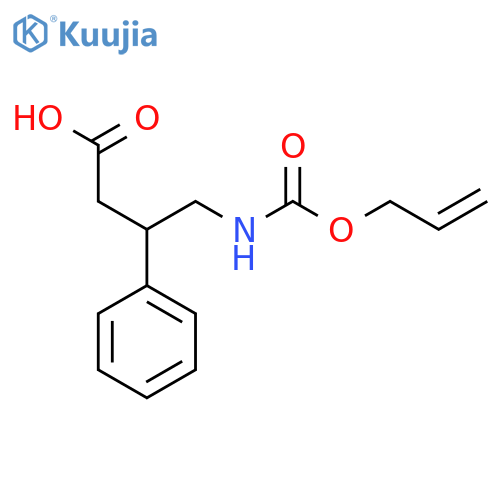 3-phenyl-4-{(prop-2-en-1-yloxy)carbonylamino}butanoic acid structure