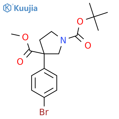 1-Tert-butyl 3-methyl 3-(4-bromophenyl)pyrrolidine-1,3-dicarboxylate structure