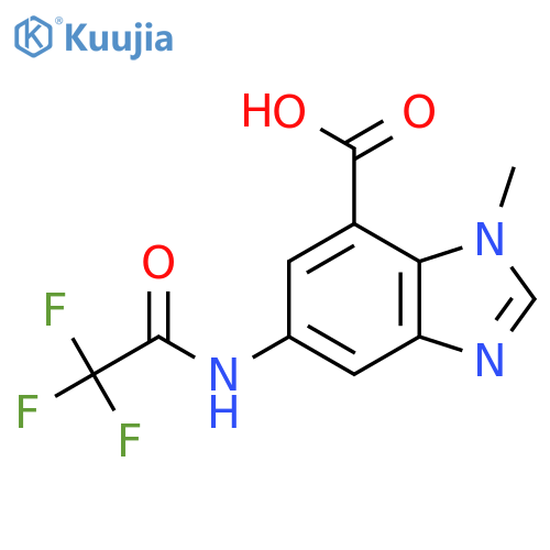 1-methyl-5-(2,2,2-trifluoroacetamido)-1H-1,3-benzodiazole-7-carboxylic acid structure