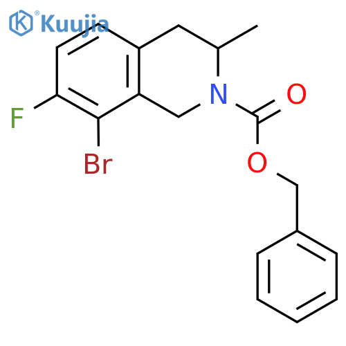 Benzyl 8-bromo-7-fluoro-3-methyl-1,2,3,4-tetrahydroisoquinoline-2-carboxylate structure