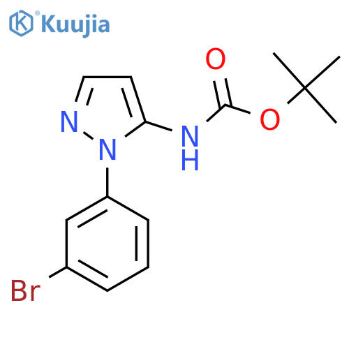 tert-butyl N-1-(3-bromophenyl)-1H-pyrazol-5-ylcarbamate structure